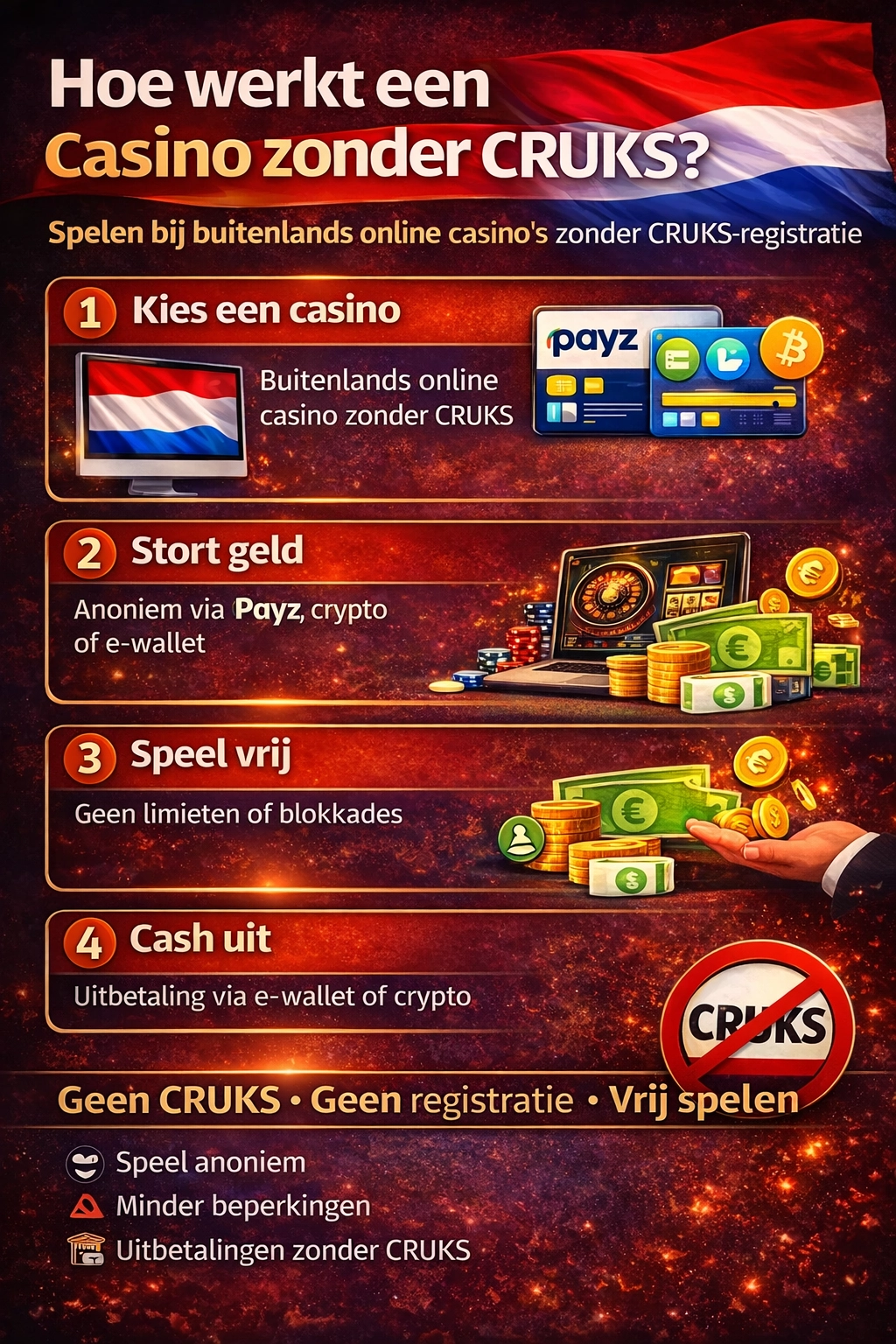 Hoe werkt spelen bij een casino zonder Cruks?